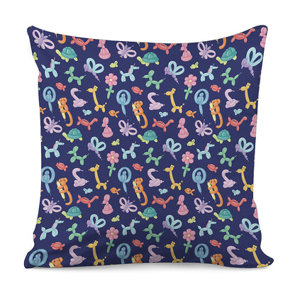 Animal Balloon Pattern Print Pillow Cover