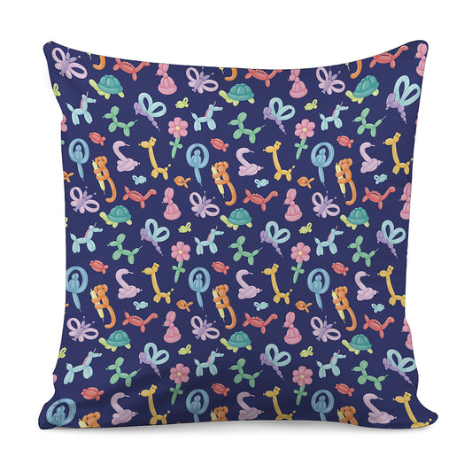 Animal Balloon Pattern Print Pillow Cover