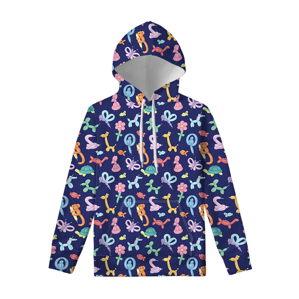 Animal Balloon Pattern Print Pullover Hoodie