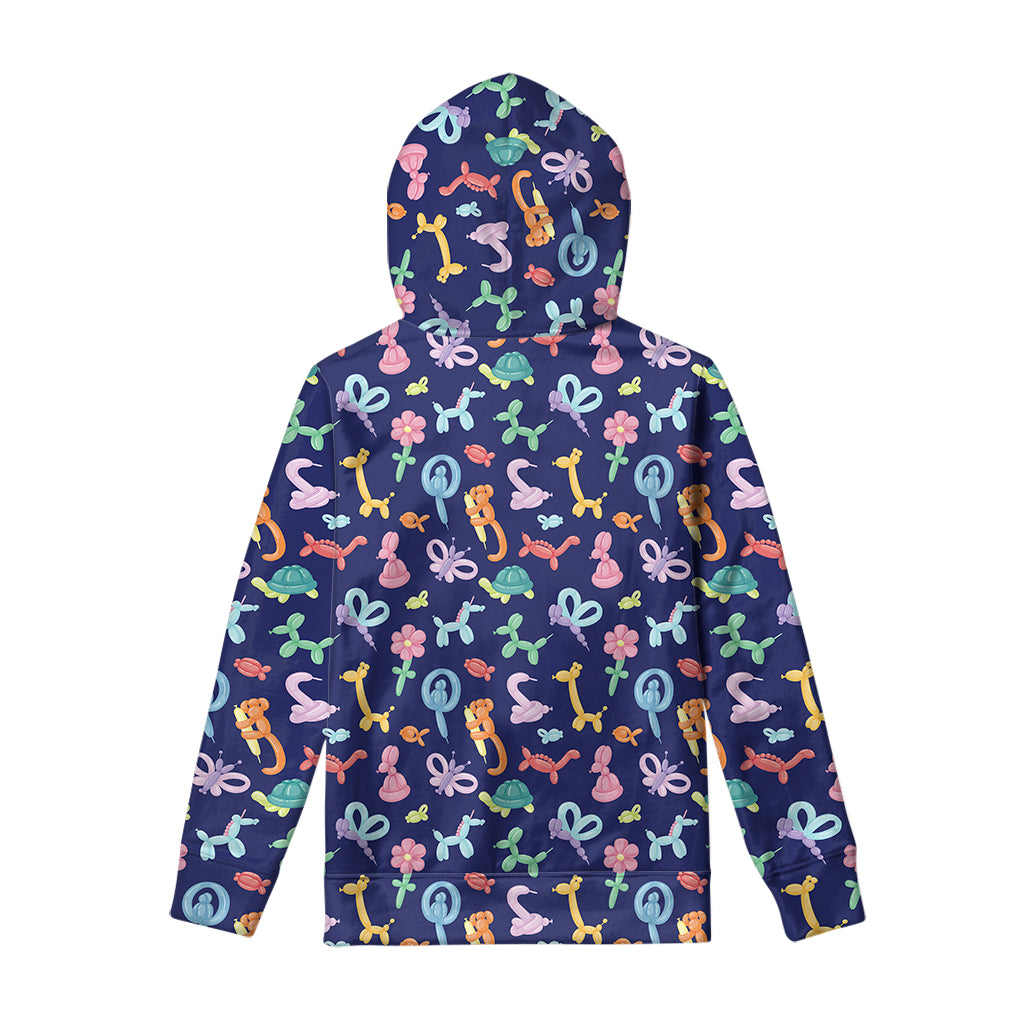 Animal Balloon Pattern Print Pullover Hoodie