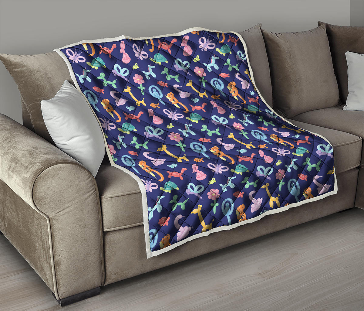 Animal Balloon Pattern Print Quilt