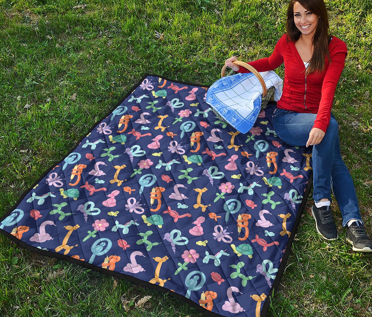 Animal Balloon Pattern Print Quilt