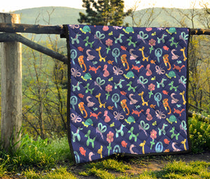 Animal Balloon Pattern Print Quilt