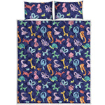 Animal Balloon Pattern Print Quilt Bed Set