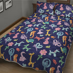 Animal Balloon Pattern Print Quilt Bed Set
