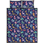 Animal Balloon Pattern Print Quilt Bed Set