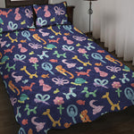 Animal Balloon Pattern Print Quilt Bed Set