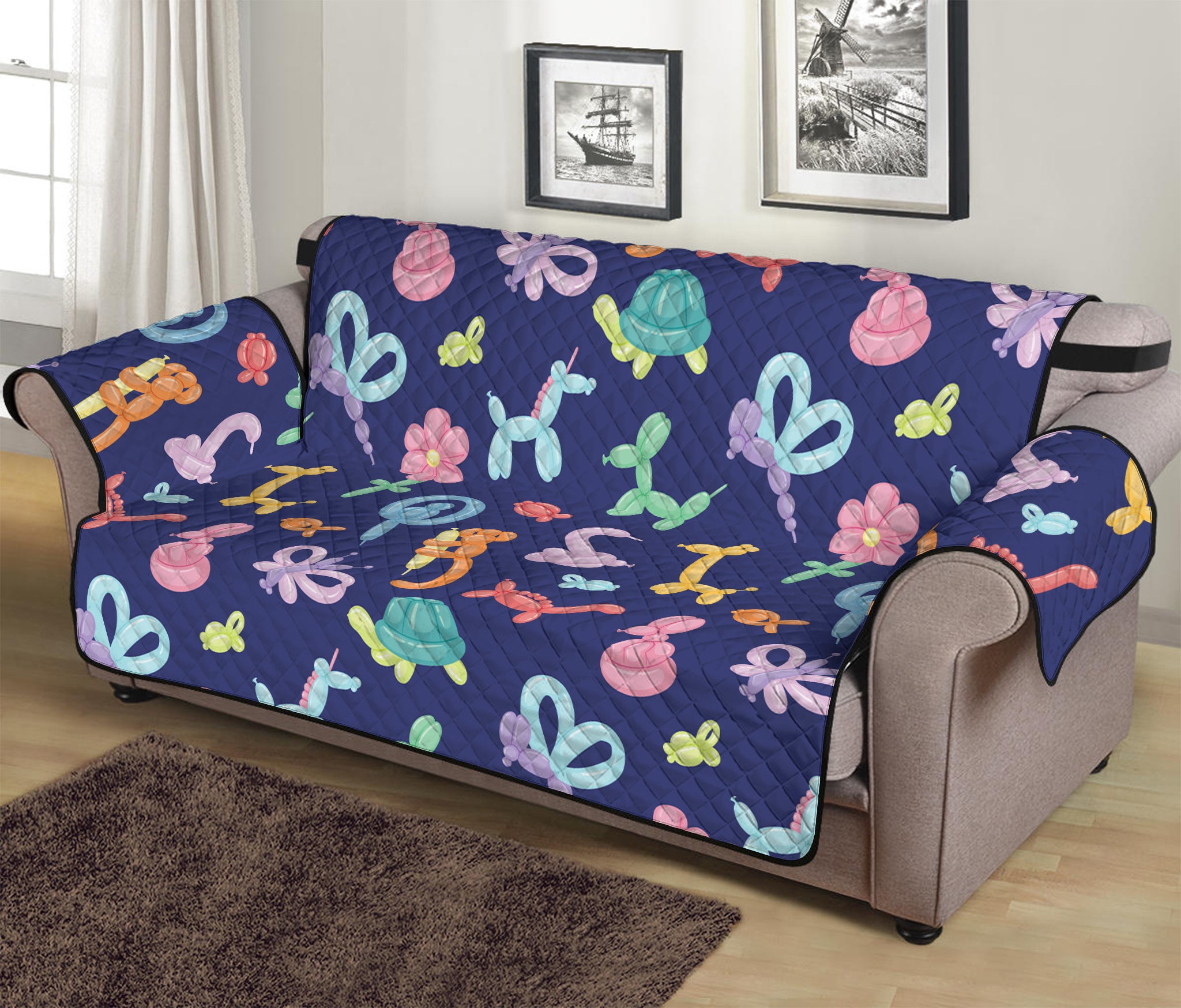 Animal Balloon Pattern Print Sofa Protector