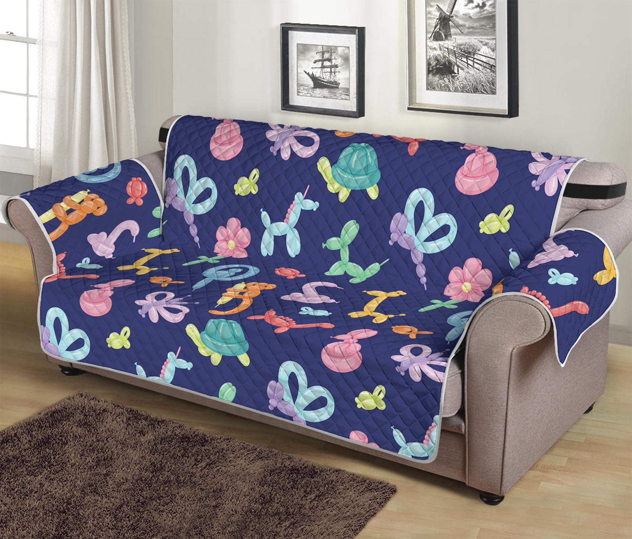 Animal Balloon Pattern Print Sofa Protector