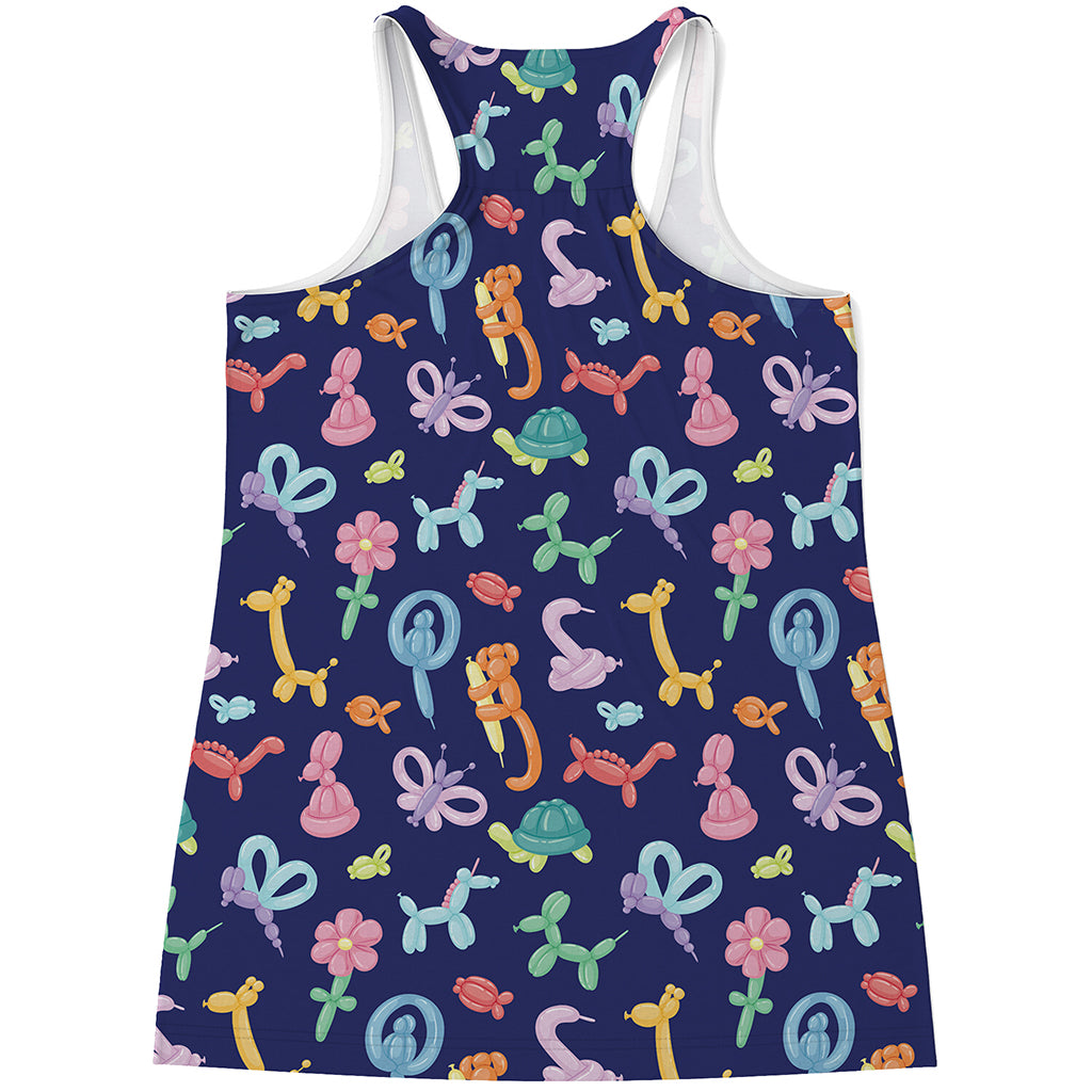Animal Balloon Pattern Print Women's Racerback Tank Top