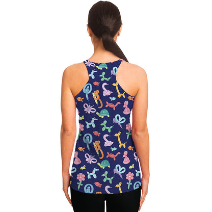 Animal Balloon Pattern Print Women's Racerback Tank Top