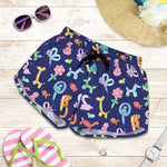 Animal Balloon Pattern Print Women's Shorts