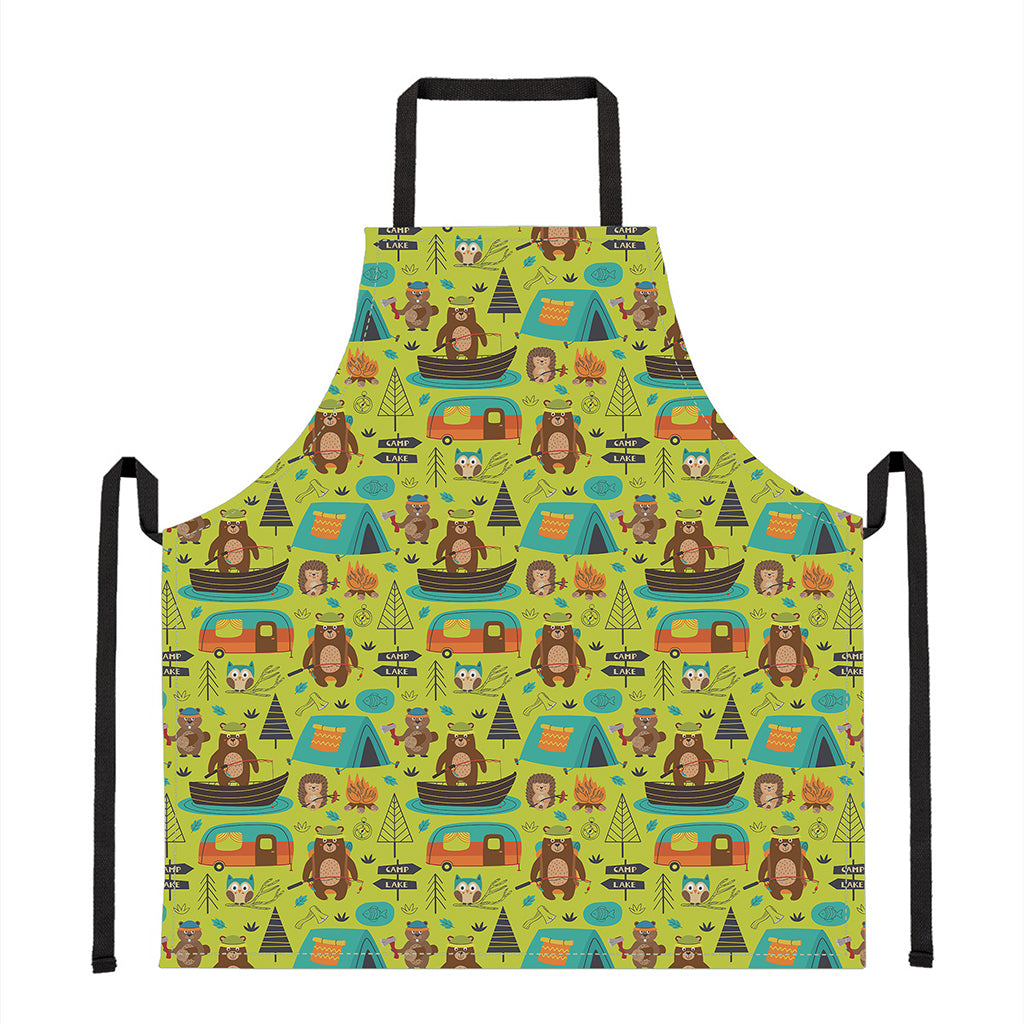 Animal Camping Pattern Print Apron