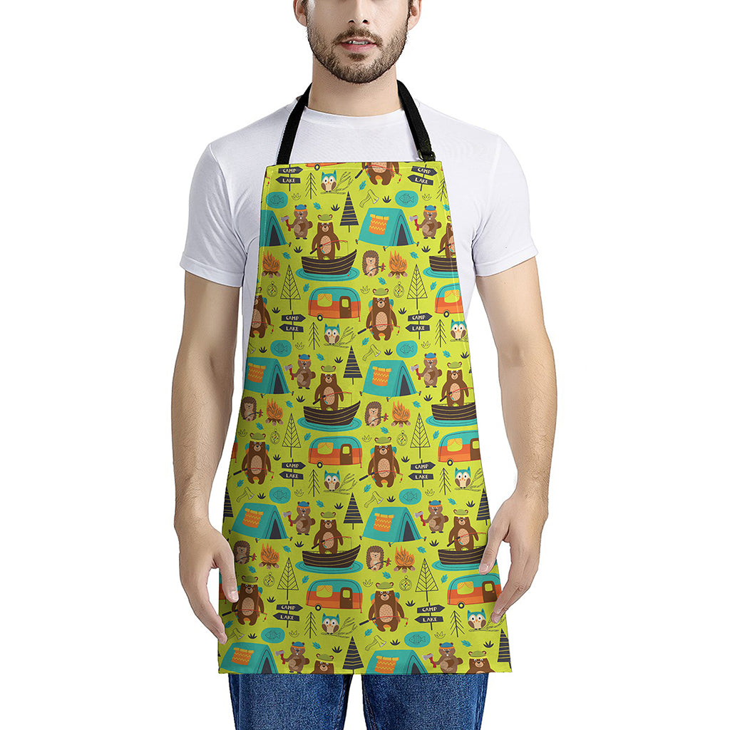 Animal Camping Pattern Print Apron