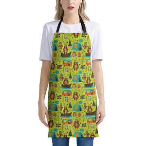 Animal Camping Pattern Print Apron