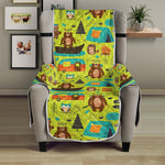 Animal Camping Pattern Print Armchair Protector