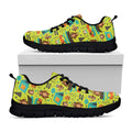 Animal Camping Pattern Print Black Running Shoes