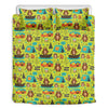 Animal Camping Pattern Print Duvet Cover Bedding Set