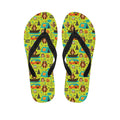 Animal Camping Pattern Print Flip Flops