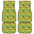 Animal Camping Pattern Print Front and Back Car Floor Mats