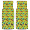 Animal Camping Pattern Print Front and Back Car Floor Mats