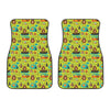 Animal Camping Pattern Print Front Car Floor Mats