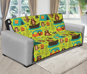 Animal Camping Pattern Print Futon Protector