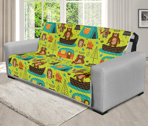 Animal Camping Pattern Print Futon Protector