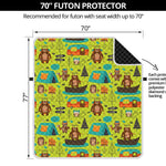 Animal Camping Pattern Print Futon Protector