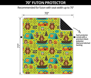 Animal Camping Pattern Print Futon Protector