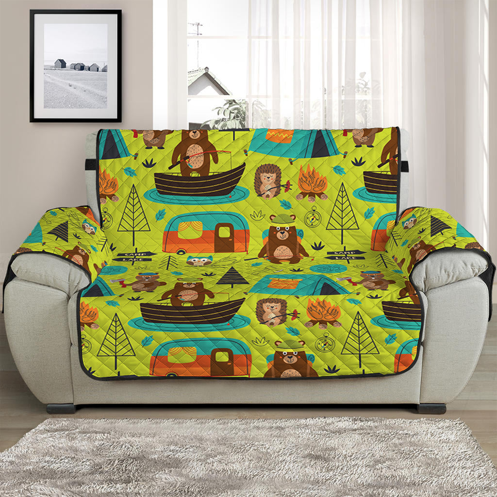 Animal Camping Pattern Print Half Sofa Protector