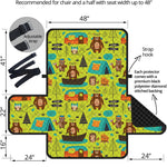 Animal Camping Pattern Print Half Sofa Protector