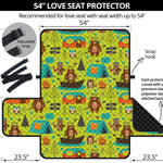 Animal Camping Pattern Print Loveseat Protector