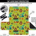 Animal Camping Pattern Print Loveseat Protector