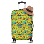 Animal Camping Pattern Print Luggage Cover