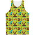 Animal Camping Pattern Print Men's Tank Top