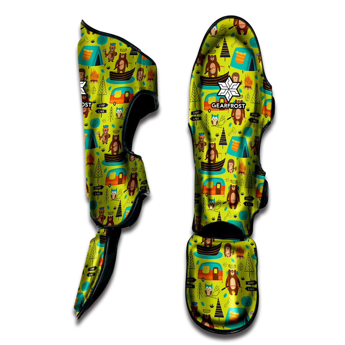 Animal Camping Pattern Print Muay Thai Shin Guard