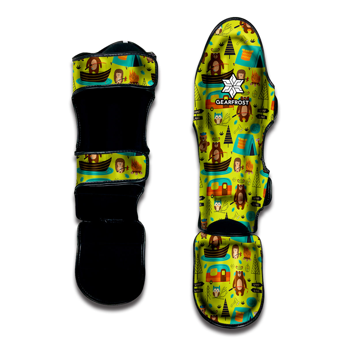 Animal Camping Pattern Print Muay Thai Shin Guard