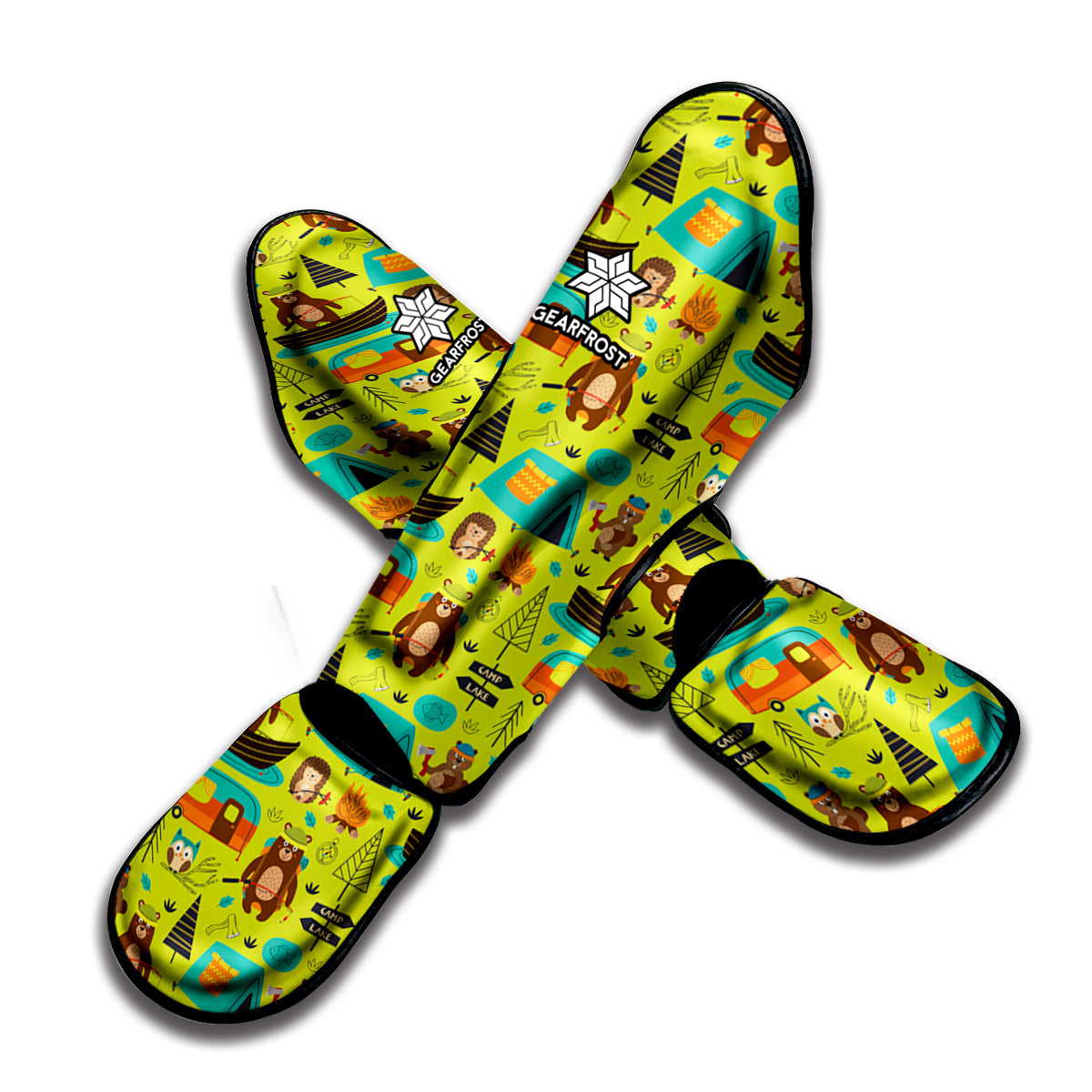 Animal Camping Pattern Print Muay Thai Shin Guard