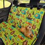 Animal Camping Pattern Print Pet Car Back Seat Cover