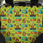 Animal Camping Pattern Print Pet Car Back Seat Cover