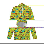 Animal Camping Pattern Print Pullover Hoodie