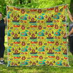 Animal Camping Pattern Print Quilt