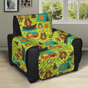 Animal Camping Pattern Print Recliner Protector