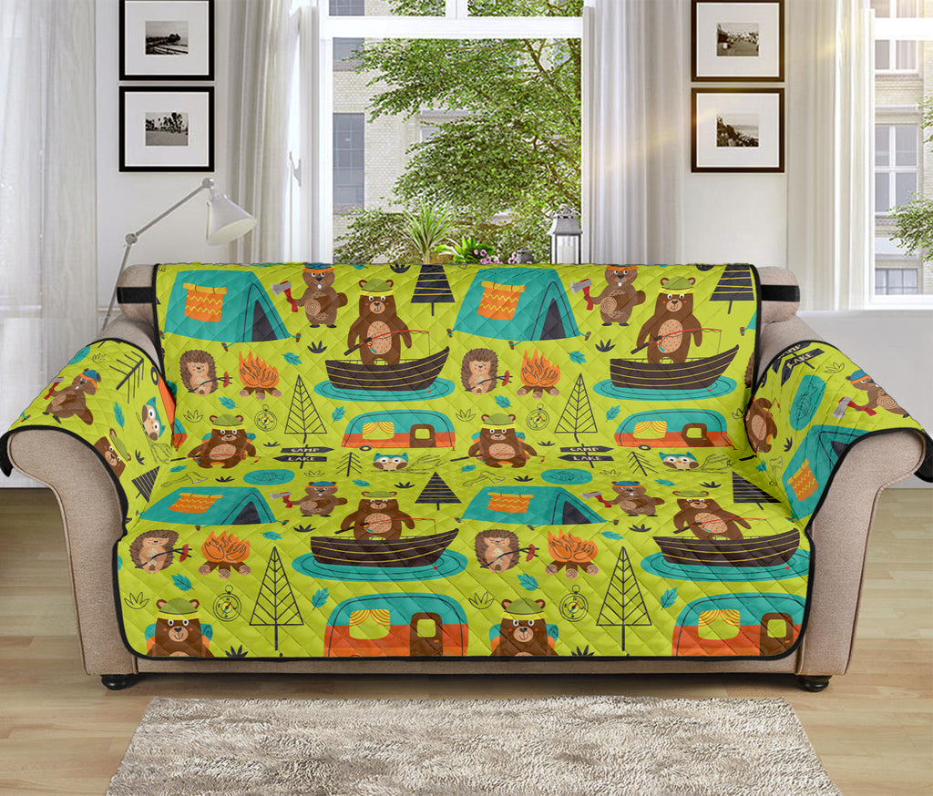 Animal Camping Pattern Print Sofa Protector