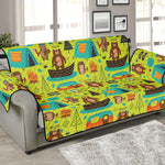 Animal Camping Pattern Print Sofa Protector