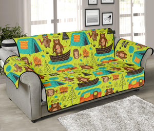 Animal Camping Pattern Print Sofa Protector