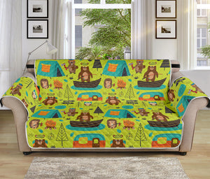 Animal Camping Pattern Print Sofa Protector