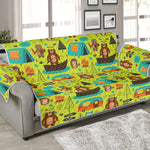 Animal Camping Pattern Print Sofa Protector