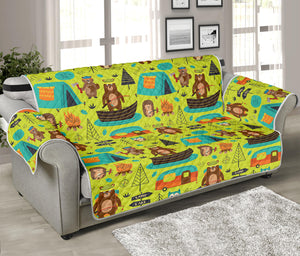 Animal Camping Pattern Print Sofa Protector